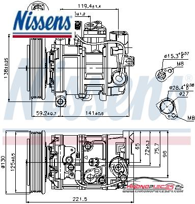 Achat de NISSENS 89236 Compresseur, climatisation pas chères