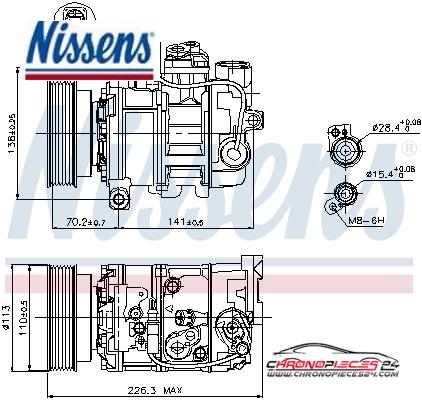 Achat de NISSENS 89237 Compresseur, climatisation pas chères