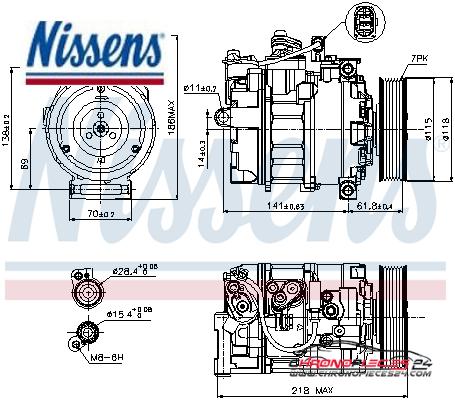 Achat de NISSENS 89210 Compresseur, climatisation pas chères