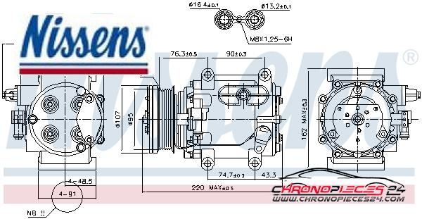 Achat de NISSENS 89239 Compresseur, climatisation pas chères