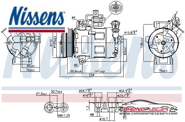 Achat de NISSENS 89216 Compresseur, climatisation pas chères