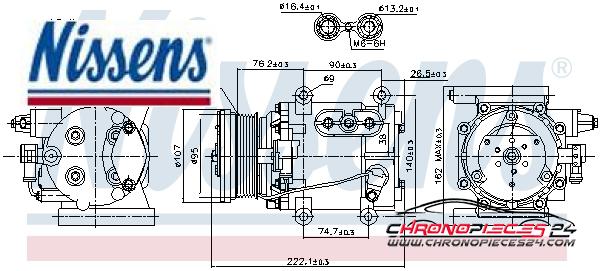 Achat de NISSENS 89241 Compresseur, climatisation pas chères