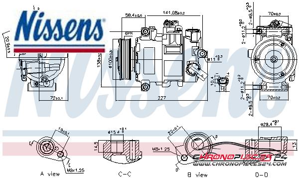 Achat de NISSENS 89415 Compresseur, climatisation pas chères