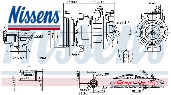 Achat de NISSENS 89421 Compresseur, climatisation pas chères