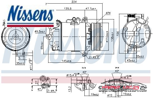 Achat de NISSENS 89483 Compresseur, climatisation pas chères