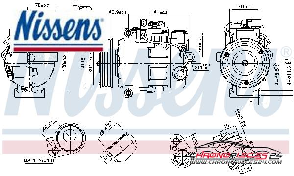 Achat de NISSENS 89513 Compresseur, climatisation pas chères