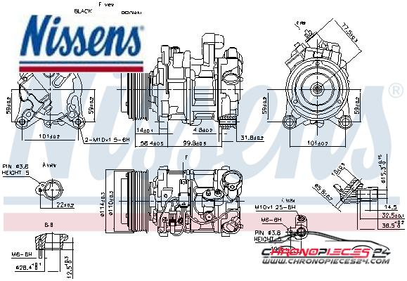 Achat de NISSENS 89585 Compresseur, climatisation pas chères