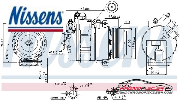 Achat de NISSENS 89341 Compresseur, climatisation pas chères