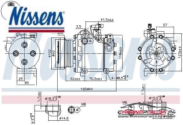 Achat de NISSENS 89349 Compresseur, climatisation pas chères