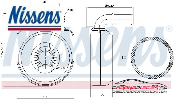 Achat de NISSENS 90650 Radiateur d'huile pas chères