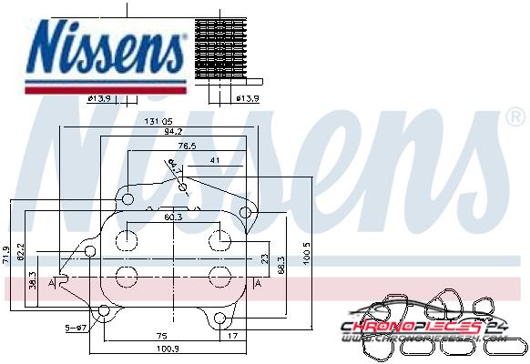 Achat de NISSENS 90670 Radiateur d'huile pas chères