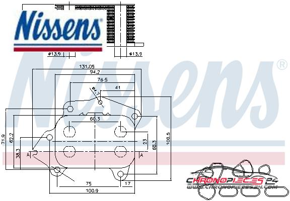 Achat de NISSENS 90717 Radiateur d'huile pas chères