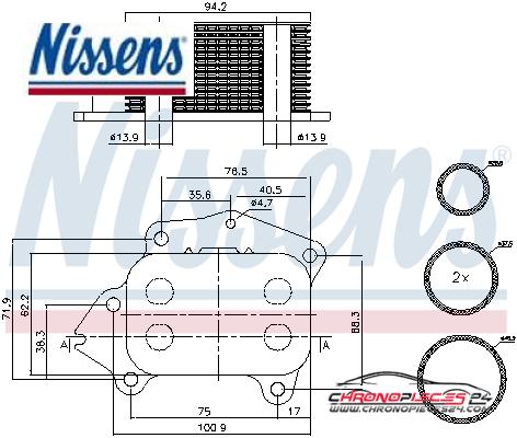 Achat de NISSENS 90717 Radiateur d'huile pas chères