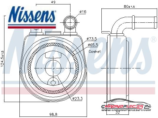 Achat de NISSENS 90701 Radiateur d'huile pas chères