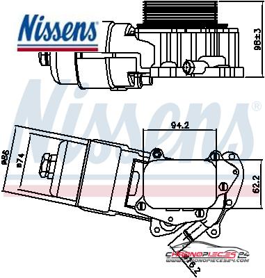 Achat de NISSENS 90703 Radiateur d'huile pas chères