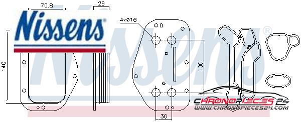 Achat de NISSENS 90741 Radiateur d'huile pas chères