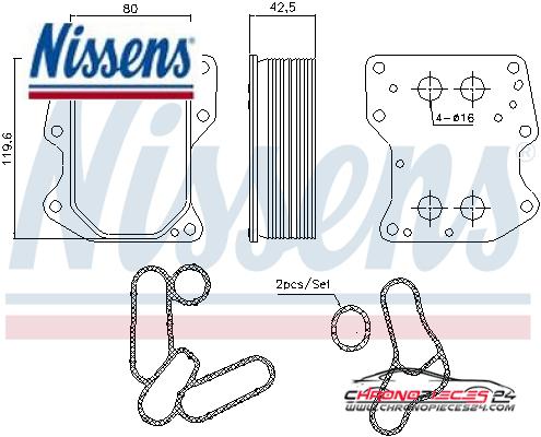 Achat de NISSENS 90752 Radiateur d'huile pas chères