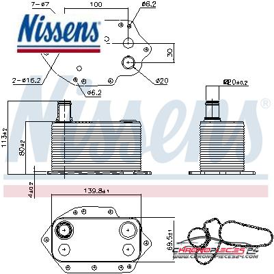 Achat de NISSENS 90905 Radiateur d'huile pas chères