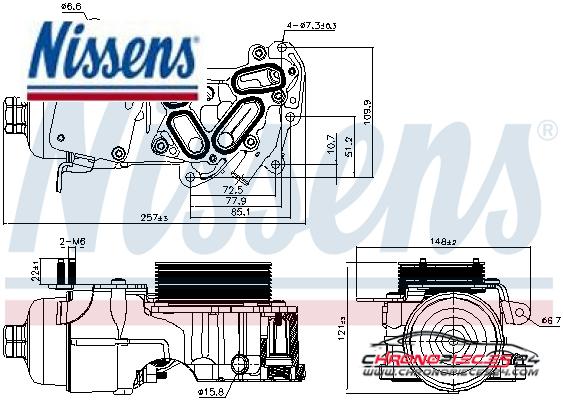 Achat de NISSENS 91124 Radiateur d'huile pas chères