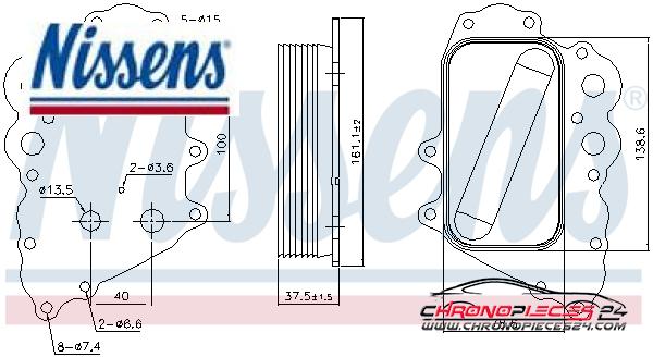 Achat de NISSENS 91108 Radiateur d'huile pas chères