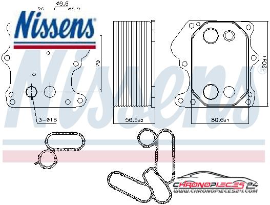 Achat de NISSENS 91128 Radiateur d'huile pas chères