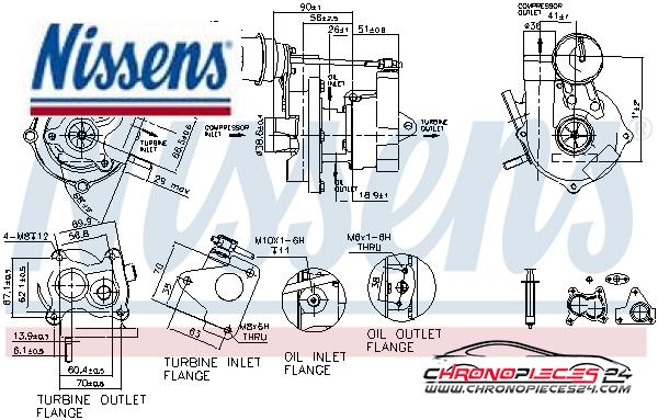 Achat de NISSENS 93073 Turbocompresseur, suralimentation pas chères