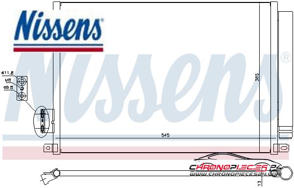 Achat de NISSENS 940280 Condenseur, climatisation pas chères