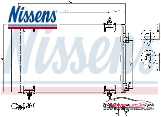 Achat de NISSENS 94826 Condenseur, climatisation pas chères