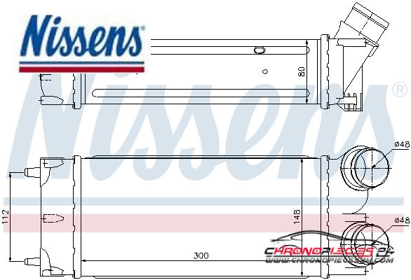 Achat de NISSENS 96627 Intercooler, échangeur pas chères