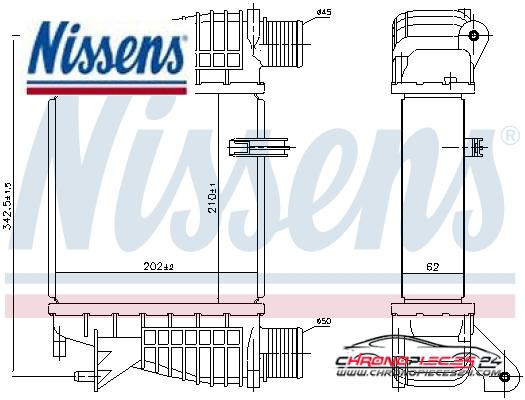 Achat de NISSENS 96645 Intercooler, échangeur pas chères