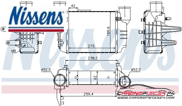 Achat de NISSENS 96709 Intercooler, échangeur pas chères