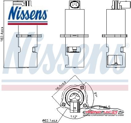 Achat de NISSENS 98154 Vanne EGR pas chères