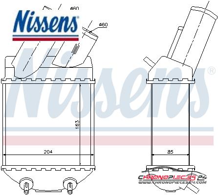 Achat de NISSENS 96855 Intercooler, échangeur pas chères