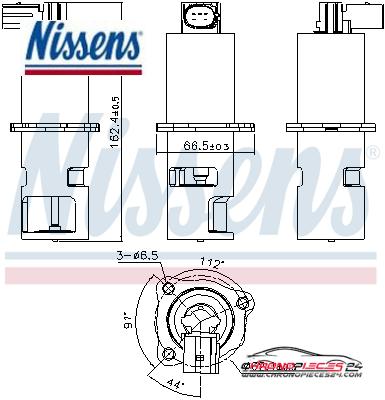 Achat de NISSENS 98163 Vanne EGR pas chères