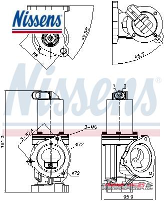 Achat de NISSENS 98167 Vanne EGR pas chères