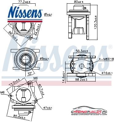 Achat de NISSENS 98173 Vanne EGR pas chères