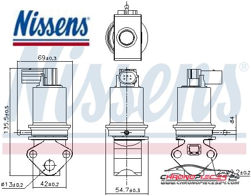 Achat de NISSENS 98179 Vanne EGR pas chères