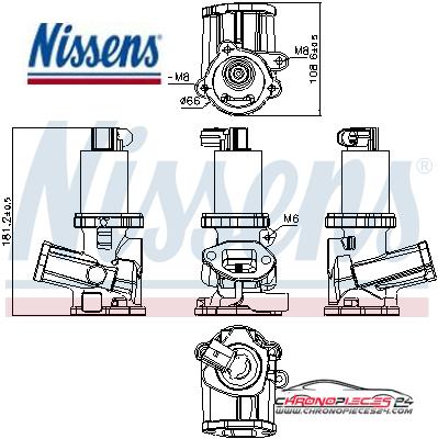 Achat de NISSENS 98210 Vanne EGR pas chères