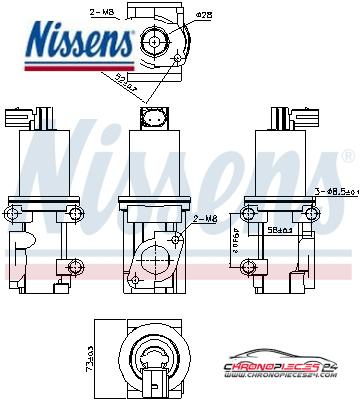 Achat de NISSENS 98193 Vanne EGR pas chères