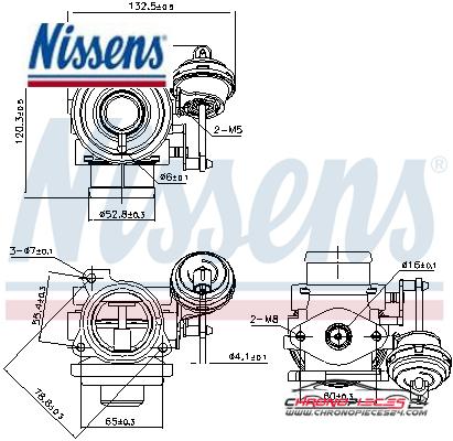 Achat de NISSENS 98225 Vanne EGR pas chères