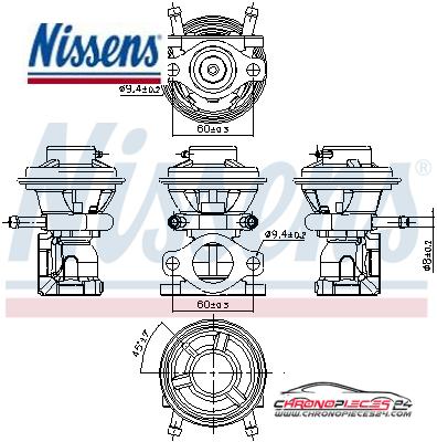 Achat de NISSENS 98226 Vanne EGR pas chères