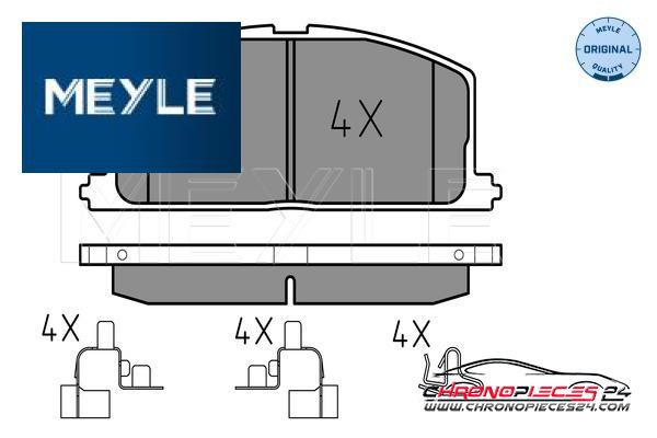 Achat de MEYLE 025 208 7015 Kit de plaquettes de frein, frein à disque pas chères