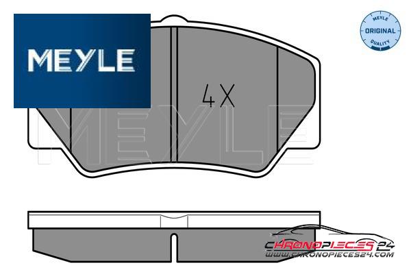 Achat de MEYLE 025 211 4117 Kit de plaquettes de frein, frein à disque pas chères