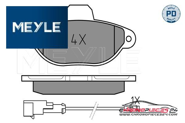 Achat de MEYLE 025 214 3617/PD Kit de plaquettes de frein, frein à disque pas chères