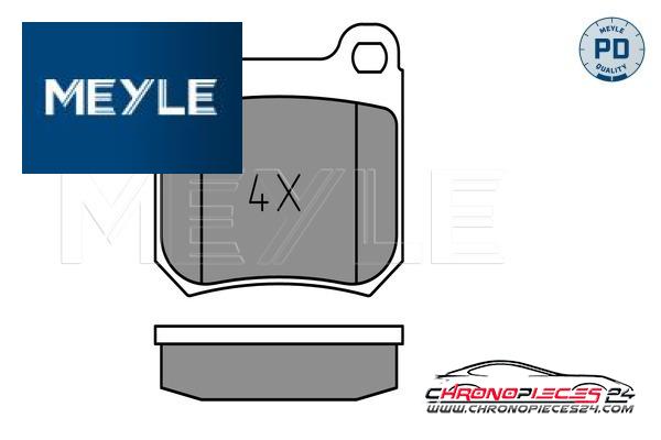 Achat de MEYLE 025 210 5015/PD Kit de plaquettes de frein, frein à disque pas chères