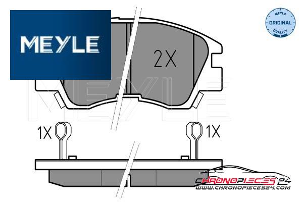 Achat de MEYLE 025 213 7316/W Kit de plaquettes de frein, frein à disque pas chères