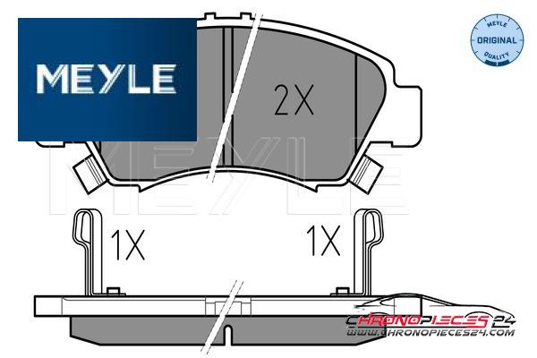 Achat de MEYLE 025 216 9715/W Kit de plaquettes de frein, frein à disque pas chères