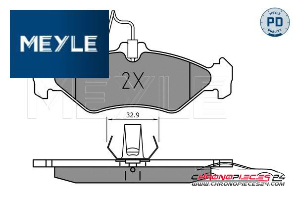 Achat de MEYLE 025 216 2117/PD Kit de plaquettes de frein, frein à disque pas chères