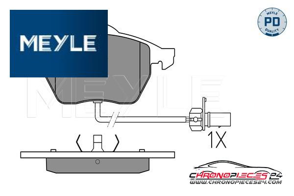 Achat de MEYLE 025 218 4919/PD Kit de plaquettes de frein, frein à disque pas chères