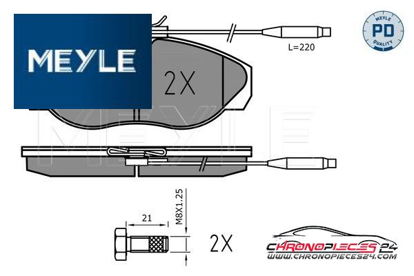 Achat de MEYLE 025 217 9719/PD Kit de plaquettes de frein, frein à disque pas chères